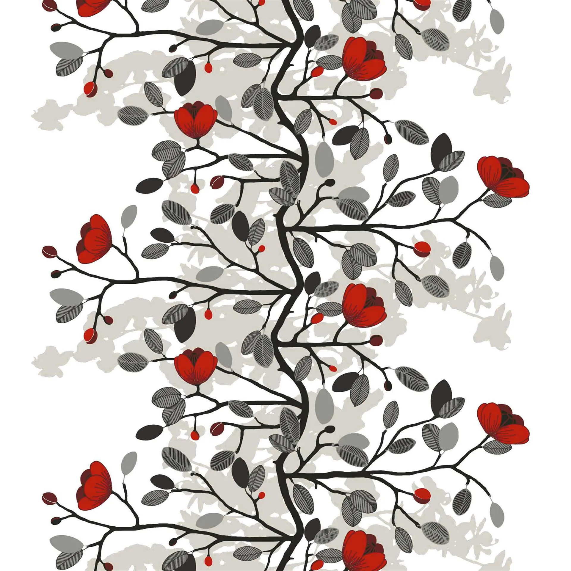 Ofelia ファブリック, red-brown Arvidssons Textil | アルビットソン