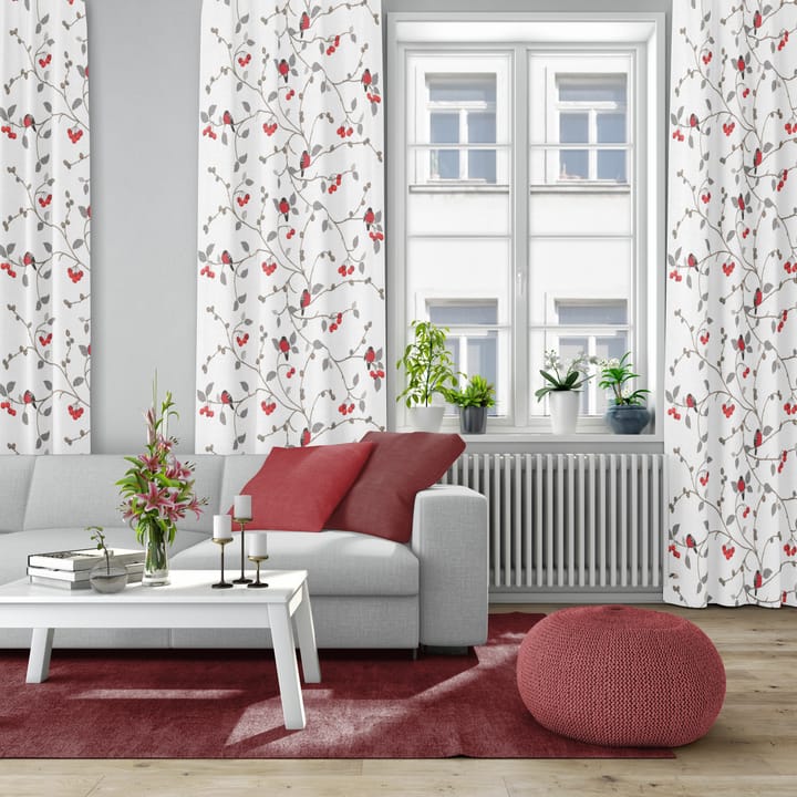 Paradisäpplen ファブリック, Off white-grey-red Arvidssons Textil | アルビットソン