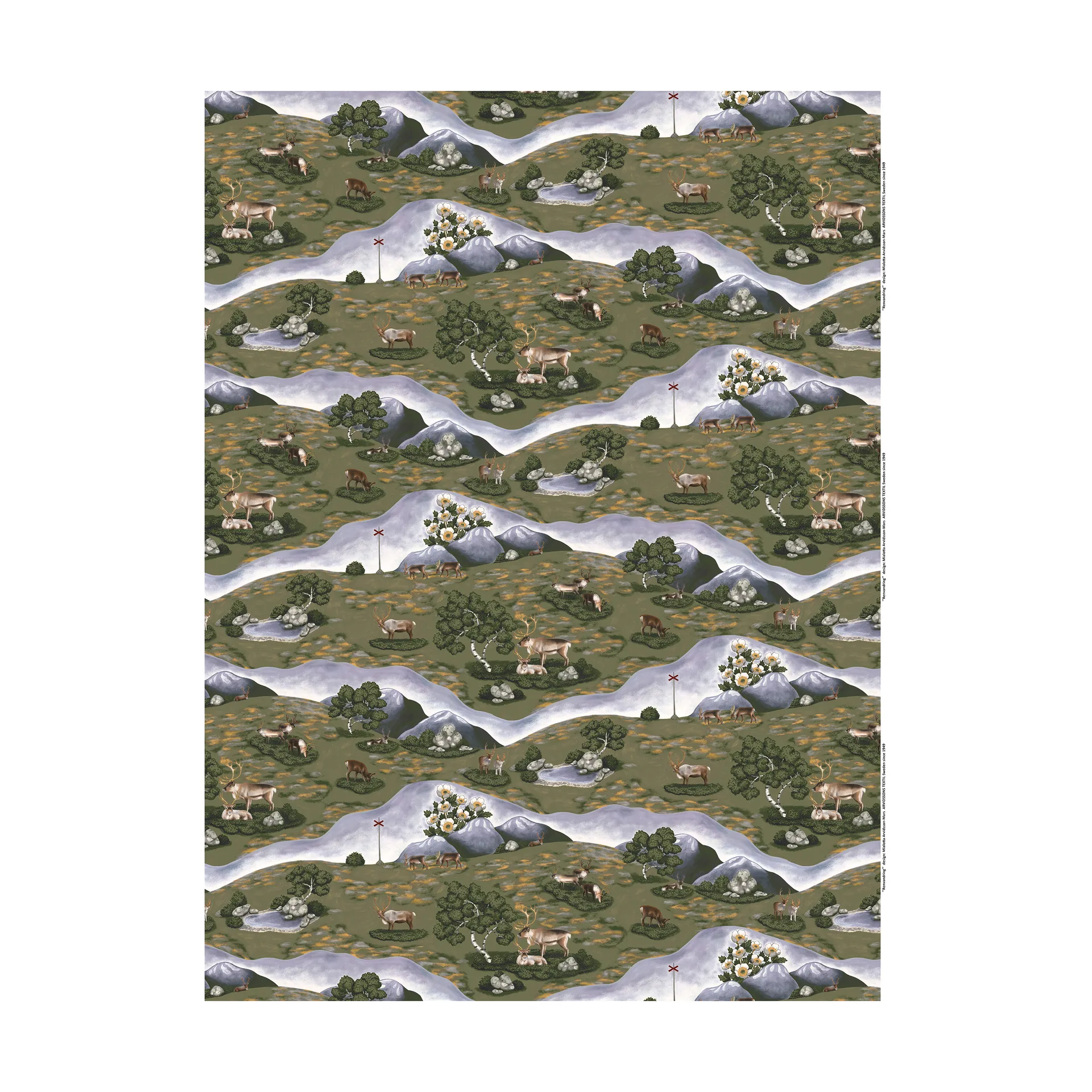 Renvandring ファブリック, Dark green Arvidssons Textil | アルビットソン