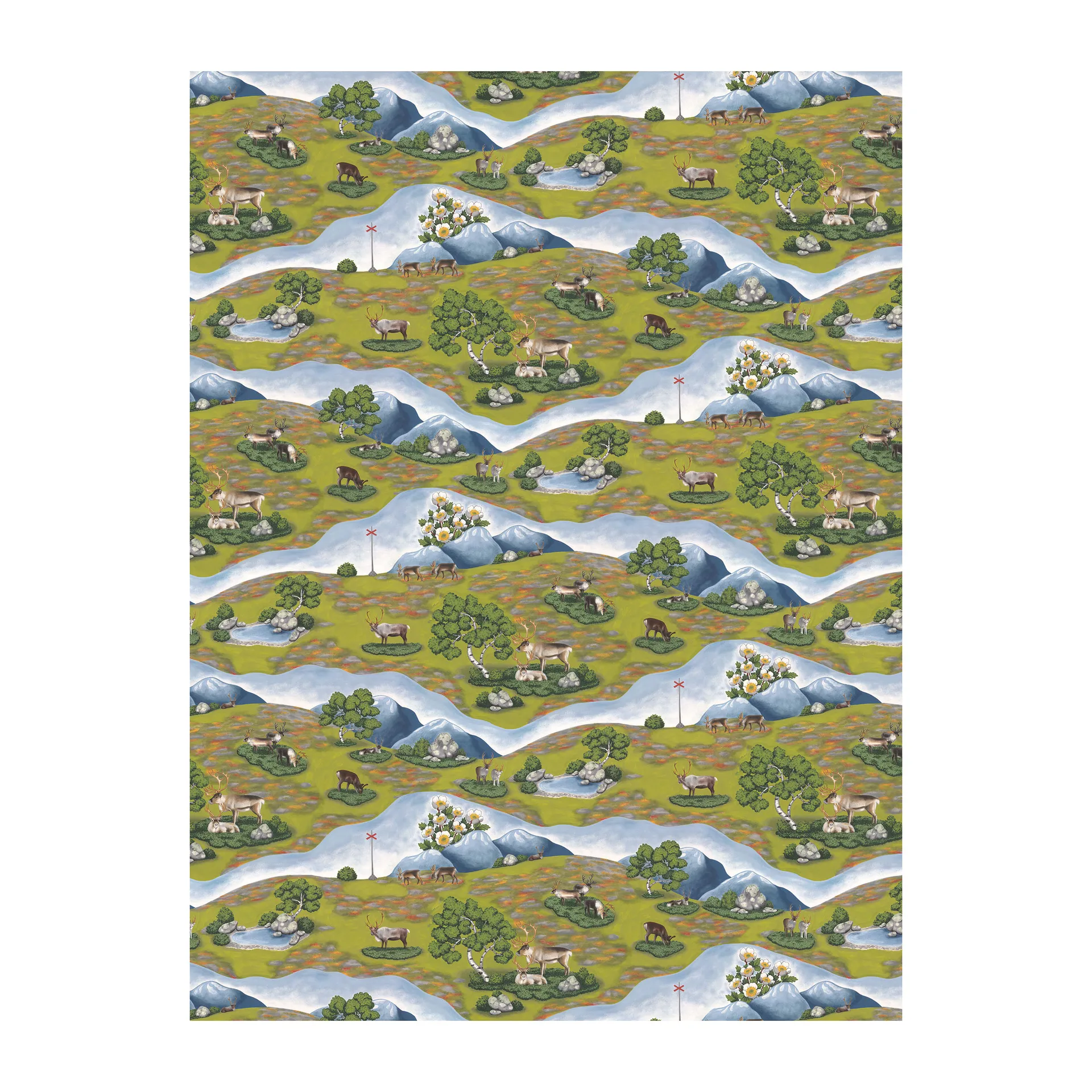 Renvandring ファブリック, Green Arvidssons Textil | アルビットソン