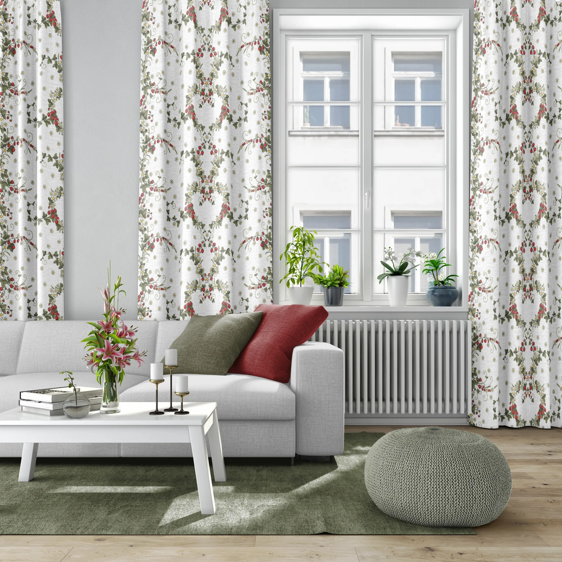 Smultronstället ファブリック, Off white Arvidssons Textil | アルビットソン