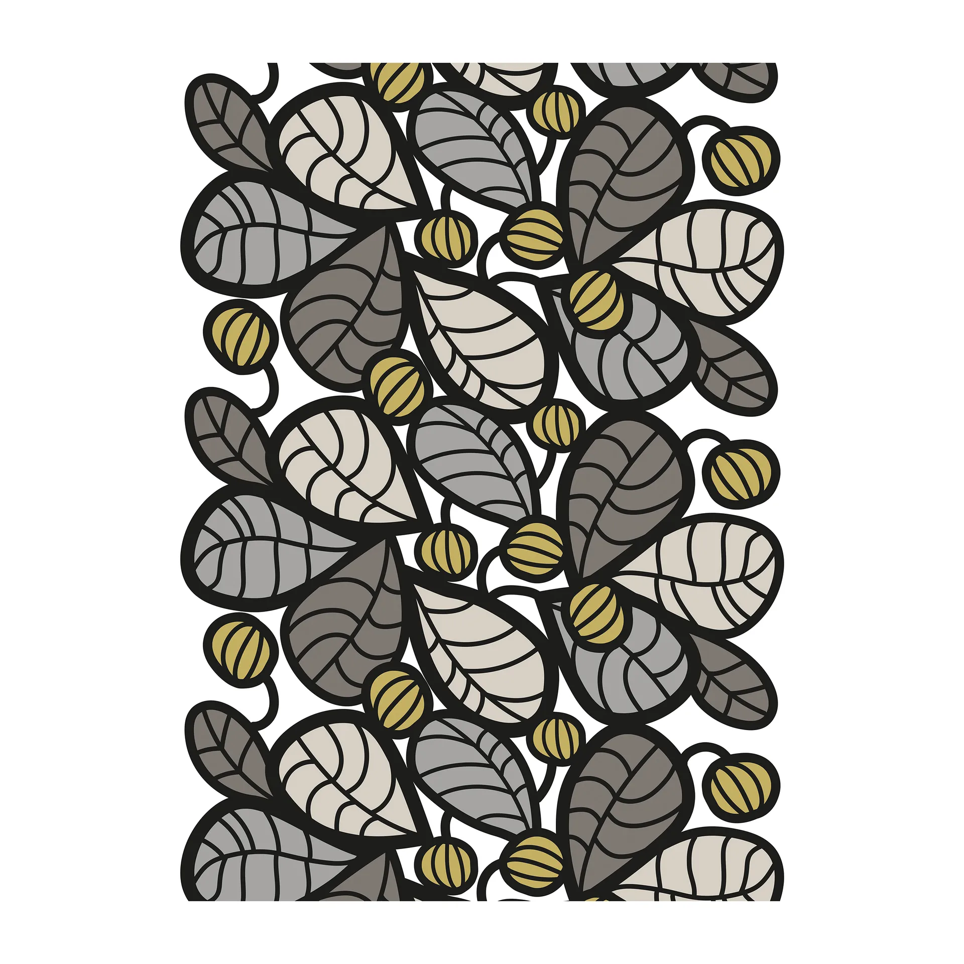 Snöbär ファブリック, grey Arvidssons Textil | アルビットソン