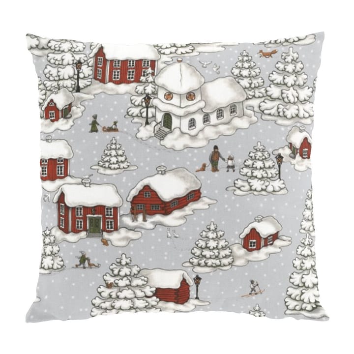 Timmerbyn ピローケース 47x47 cm - grey-red - Arvidssons Textil | アルビットソン