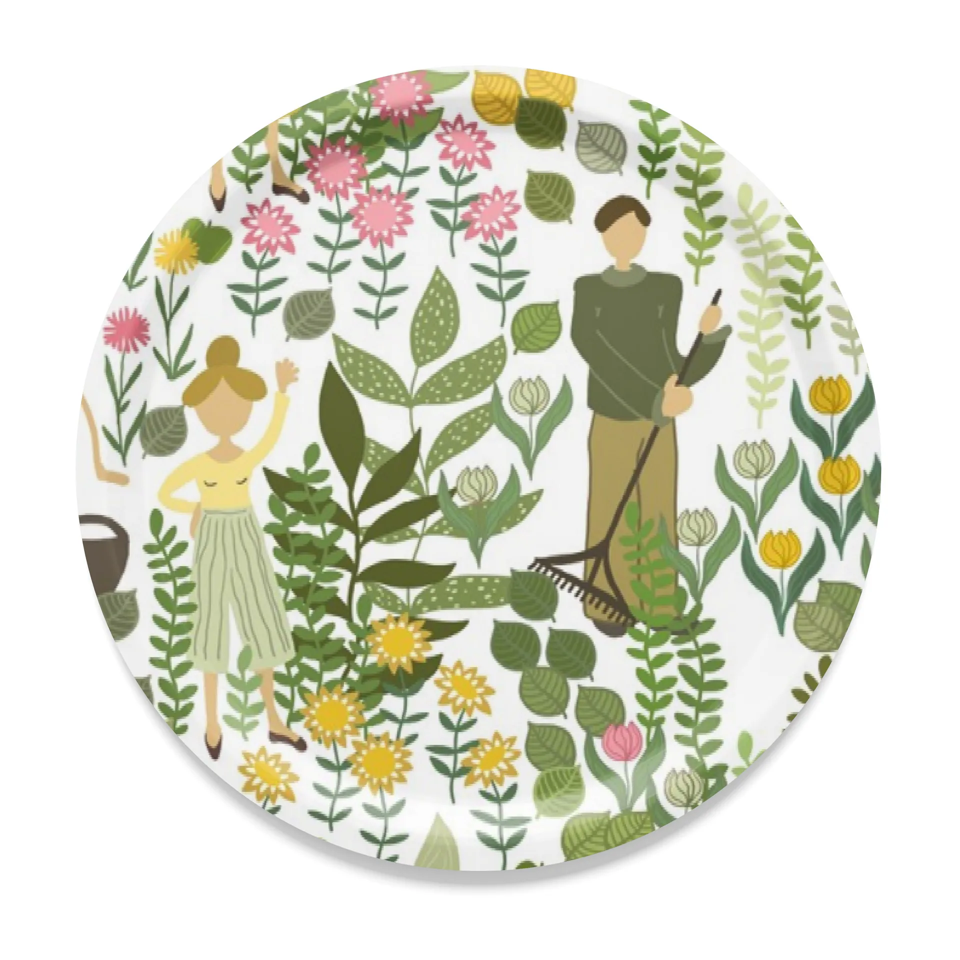 Trädgård ラウンドトレイ Ø31 cm, Green Arvidssons Textil | アルビットソン