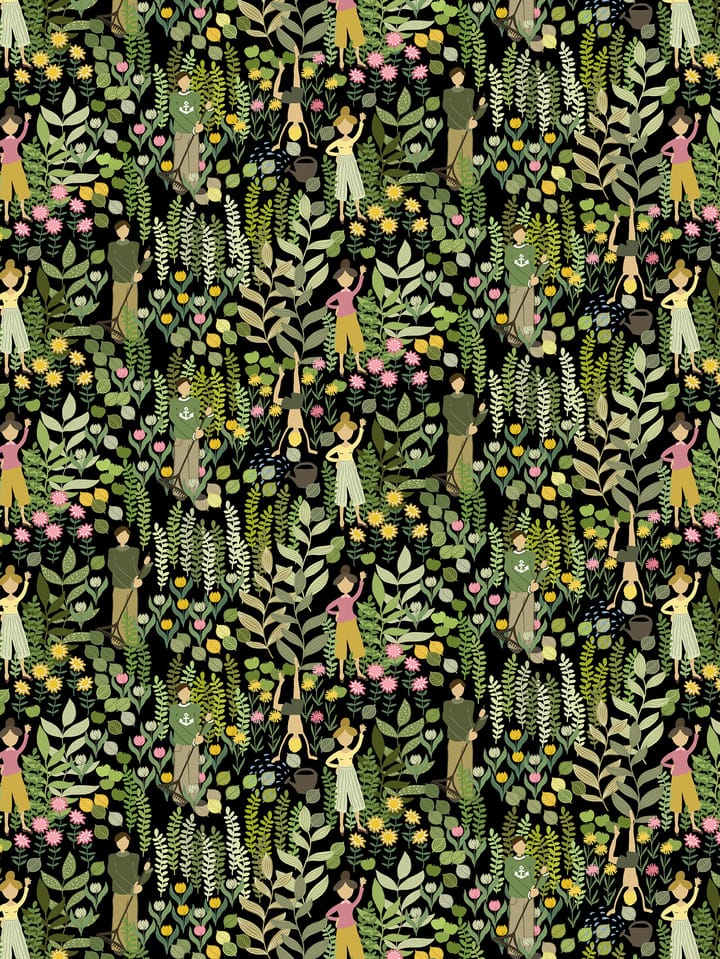 Trädgård ファブリック - Black-green - Arvidssons Textil | アルビットソン
