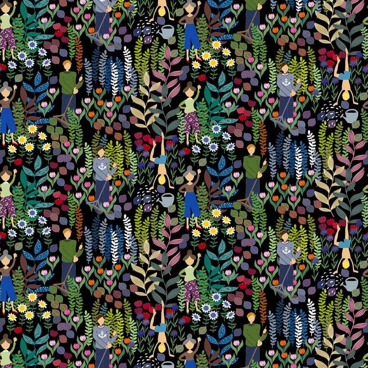 Trädgård ファブリック - black - Arvidssons Textil | アルビットソン