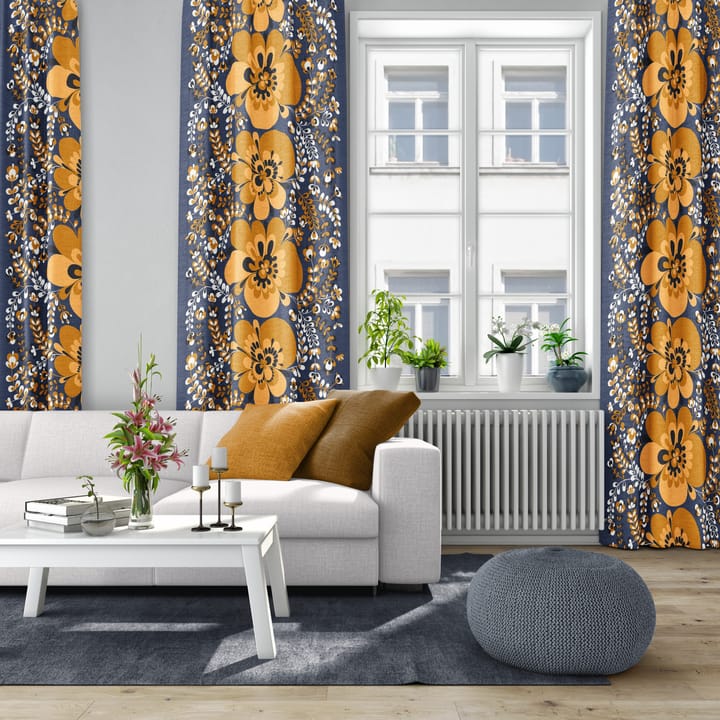 Viveka ファブリック, orange-blue Arvidssons Textil | アルビットソン