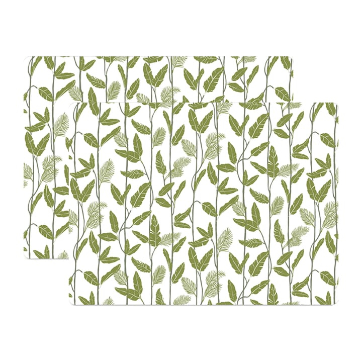 Mougli Green ランチョンマット 30x40 cm 2枚セット - Green-white - Åry Home | オーリーホーム