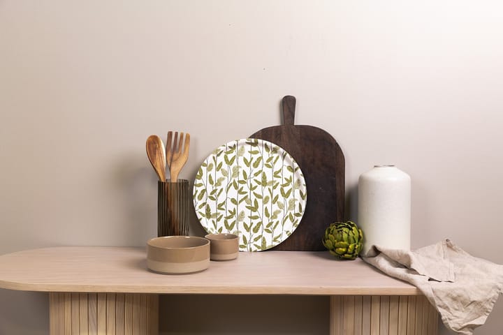 Mougli Green トレイ Ø38 cm, Green-white Åry Home | オーリーホーム