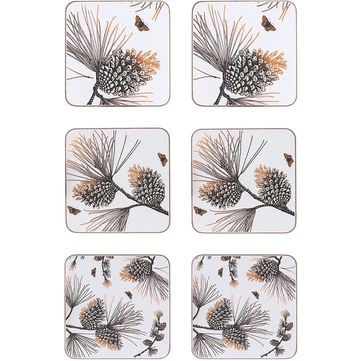 Pine Cone グラス コースター 6パック - cotton white - Åry Home | オーリーホーム
