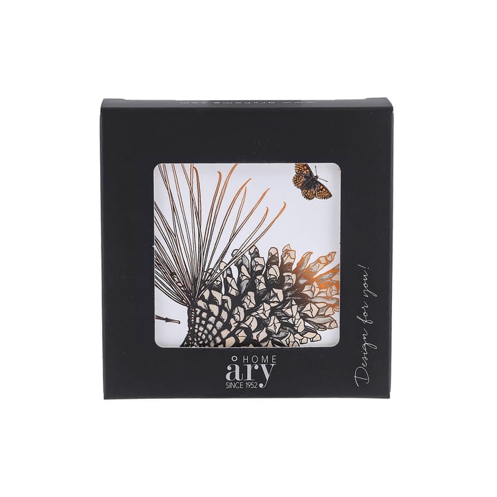 Pine Cone グラス コースター 6パック, cotton white Åry Home | オーリーホーム