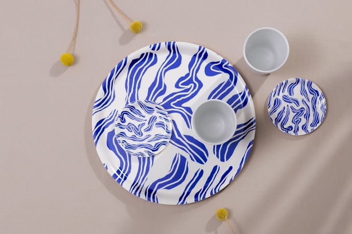 Sudd トレイ Ø38 cm, Blue-white Åry Home | オーリーホーム