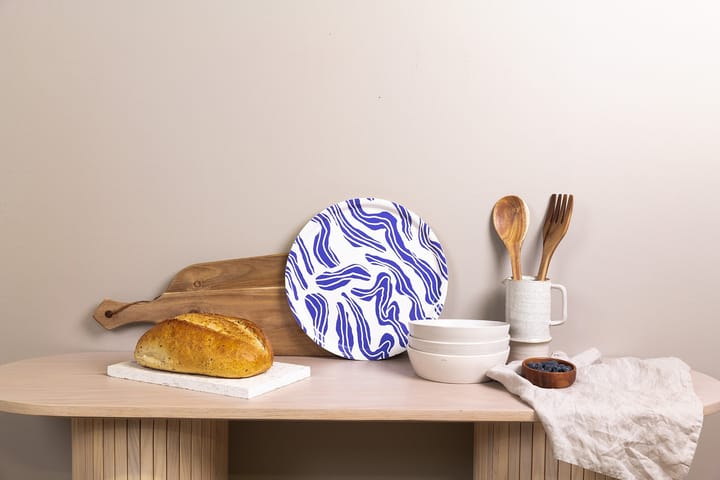 Sudd トレイ Ø38 cm, Blue-white Åry Home | オーリーホーム