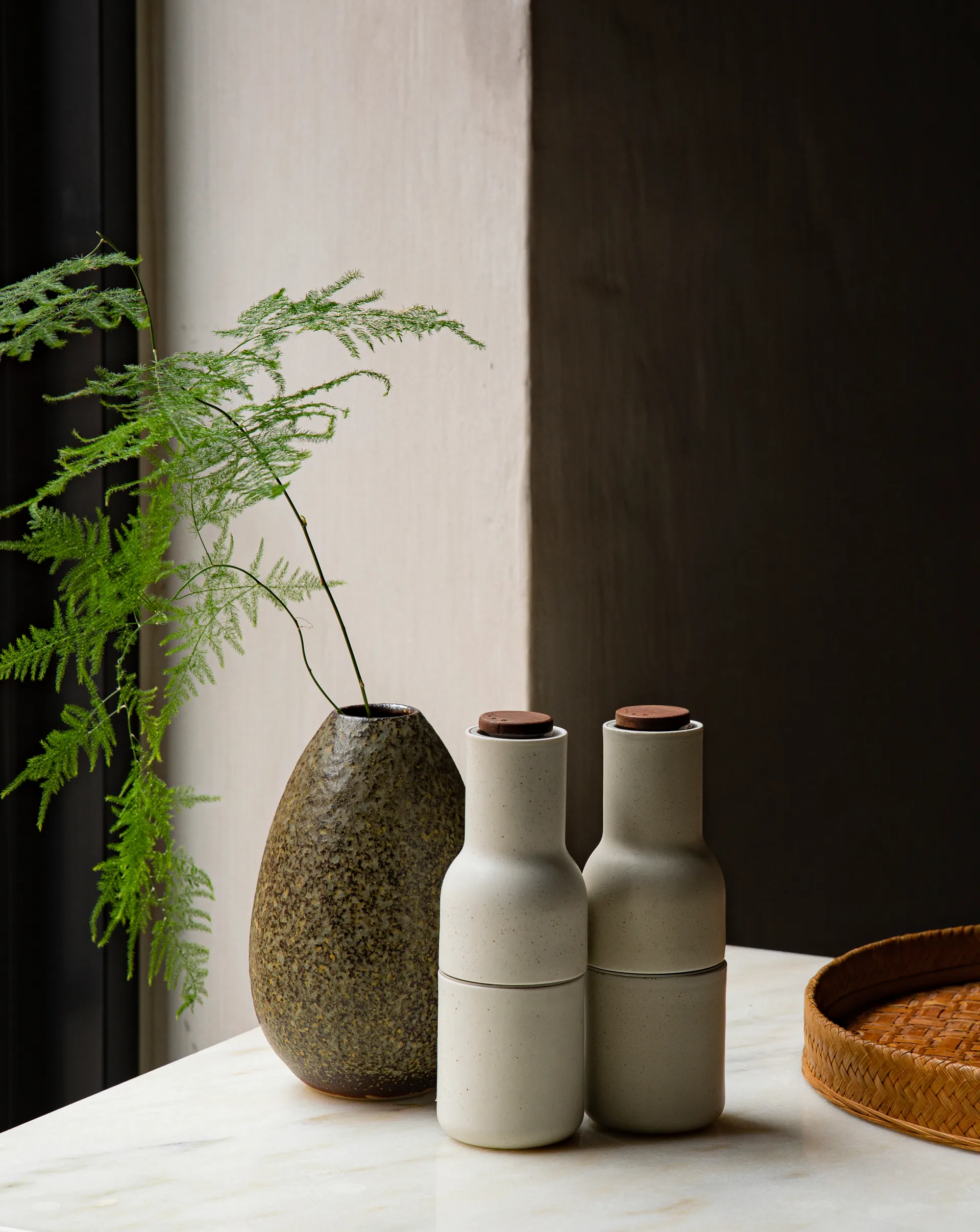 ボトルグラインダー スパイスミル 2本セット, Hunting green-beige (walnut lid) Audo Copenhagen | オドー・コペンハーゲン