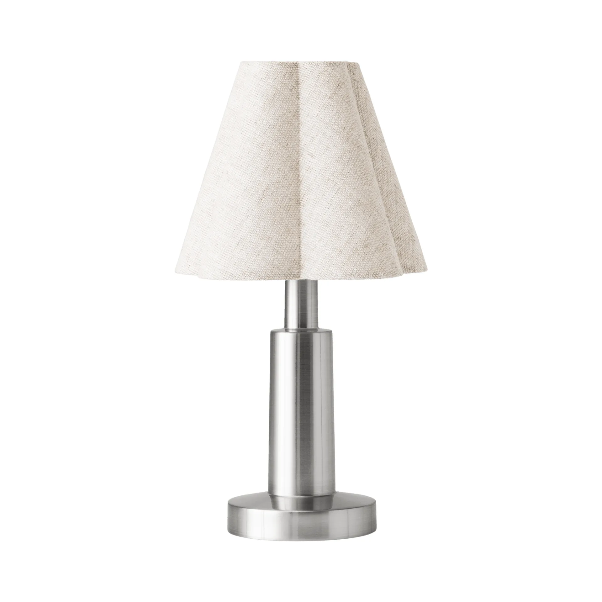 Admiral ポータブル テーブルランプ, Chrome-linen, 27 cm Audo Copenhagen | オドー・コペンハーゲン
