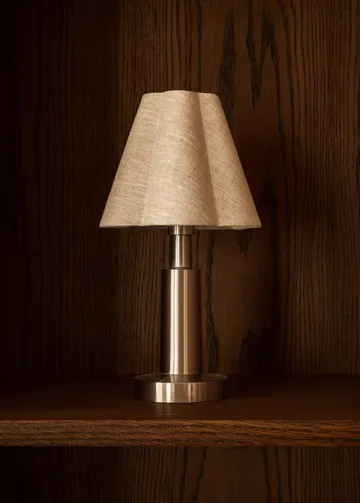 Admiral ポータブル テーブルランプ - Chrome-linen, 27 cm - Audo Copenhagen | オドー・コペンハーゲン
