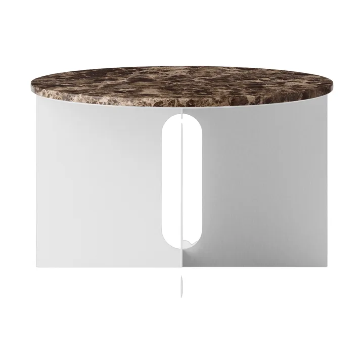 Androgyne サイドテーブル - Emperador marble-brushed steel, Ø65 cm - Audo Copenhagen | オドー・コペンハーゲン