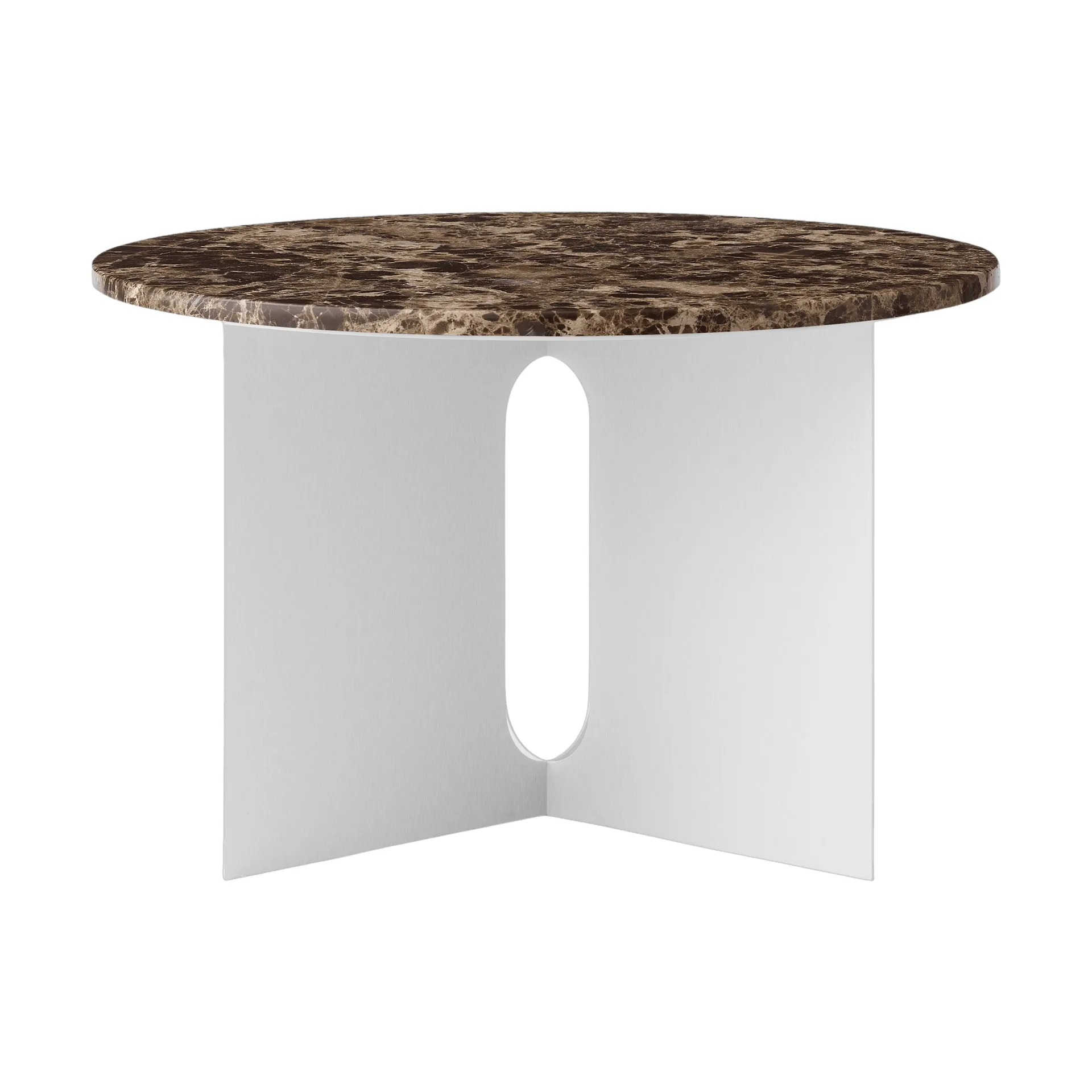 Androgyne サイドテーブル, Emperador marble-brushed steel, Ø65 cm Audo Copenhagen | オドー・コペンハーゲン