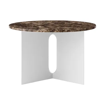 Androgyne サイドテーブル - Emperador marble-brushed steel, Ø65 cm - Audo Copenhagen | オドー・コペンハーゲン