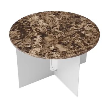 Androgyne サイドテーブル - Emperador marble-brushed steel, Ø65 cm - Audo Copenhagen | オドー・コペンハーゲン