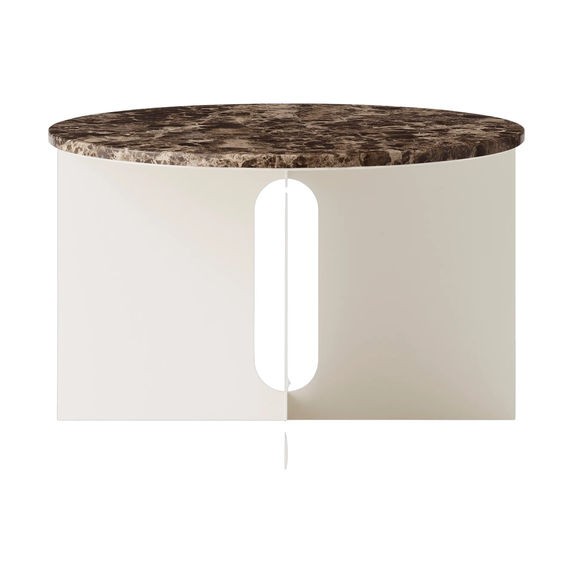 Androgyne サイドテーブル, Emperador marble-ivory steel, Ø65 cm Audo Copenhagen | オドー・コペンハーゲン