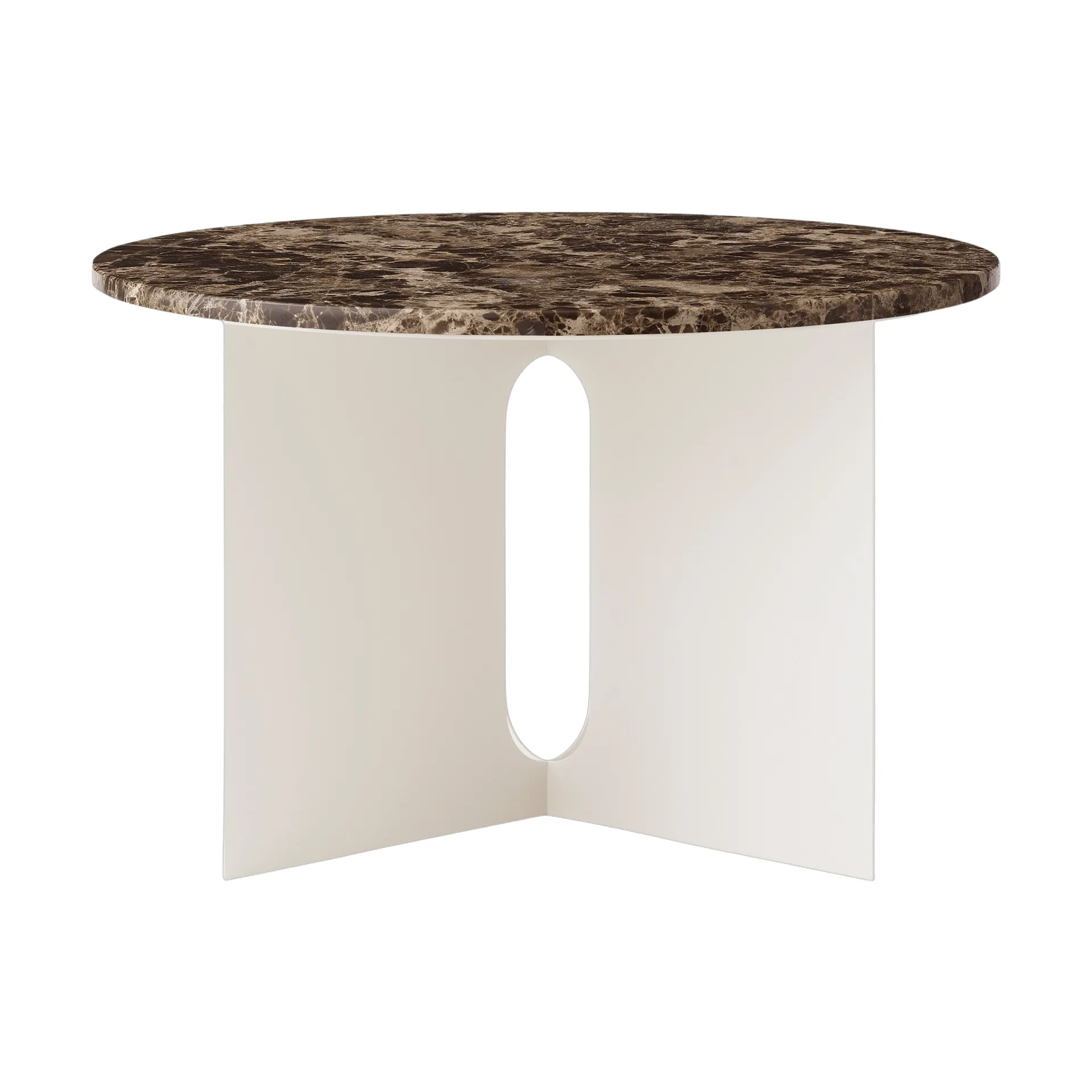 Androgyne サイドテーブル, Emperador marble-ivory steel, Ø65 cm Audo Copenhagen | オドー・コペンハーゲン