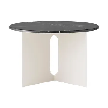 Androgyne サイドテーブル - Nero Marquina 大理石-Ivory スチール、Ø65 cm - Audo Copenhagen | オドー・コペンハーゲン