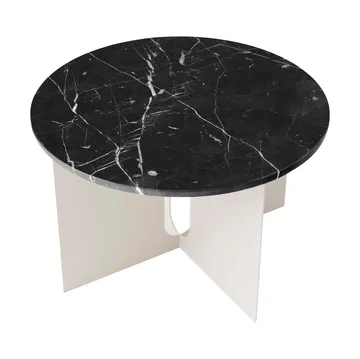 Androgyne サイドテーブル - Nero Marquina 大理石-Ivory スチール、Ø65 cm - Audo Copenhagen | オドー・コペンハーゲン