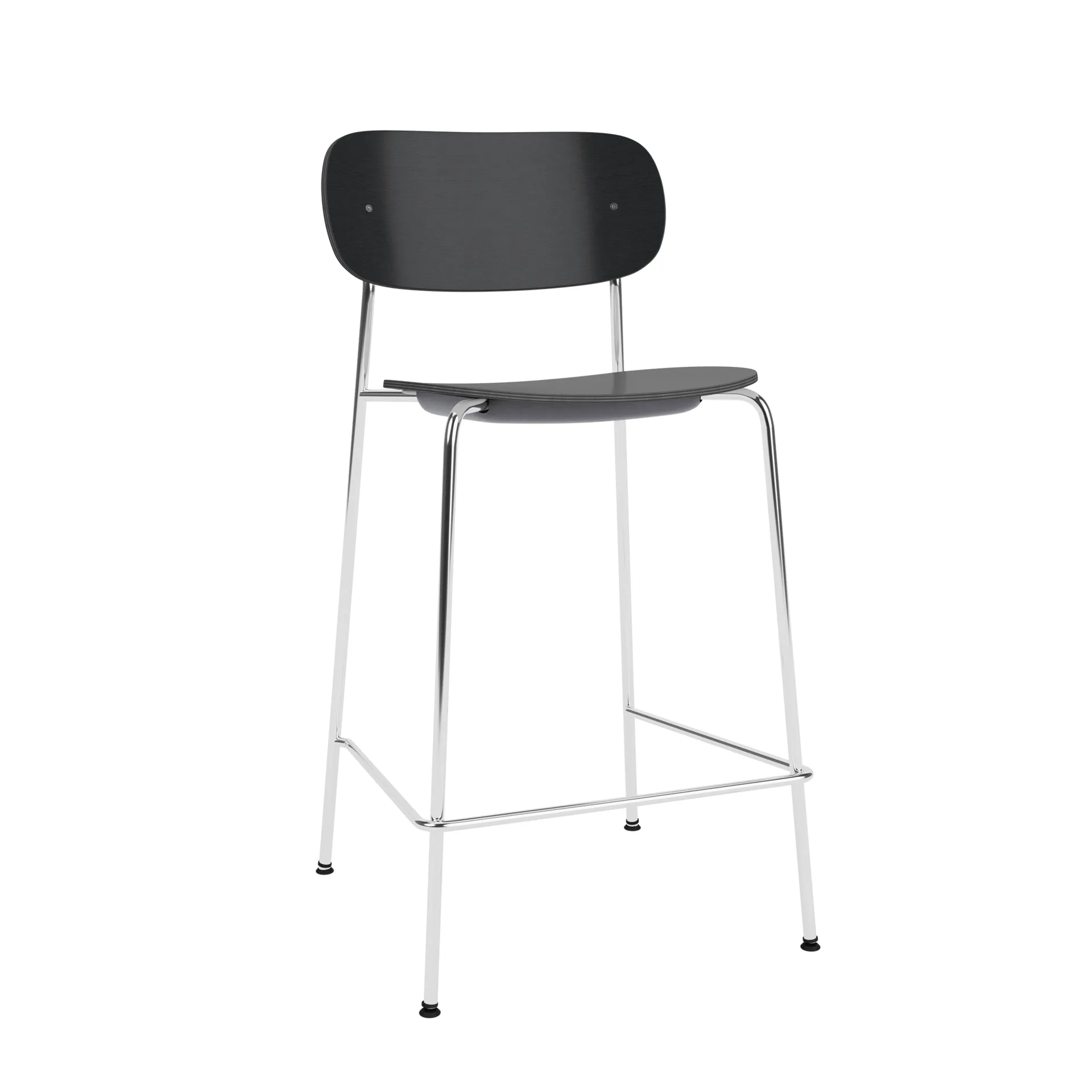 Co Bar Chair バースツール, Black oak-chromed steel, 65 cm Audo Copenhagen | オドー・コペンハーゲン