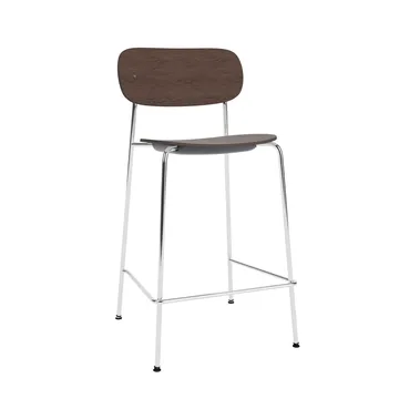 Co Bar Chair バースツール - Dark stained oak-chromed steel, 65 cm - Audo Copenhagen | オドー・コペンハーゲン