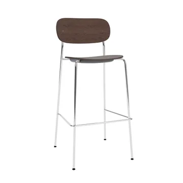 Co Bar Chair バースツール - Dark stained oak-chromed steel, 75 cm - Audo Copenhagen | オドー・コペンハーゲン