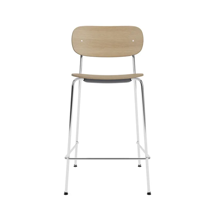 Co Bar Chair バースツール - Oak-chromed steel, 65 cm - Audo Copenhagen | オドー・コペンハーゲン