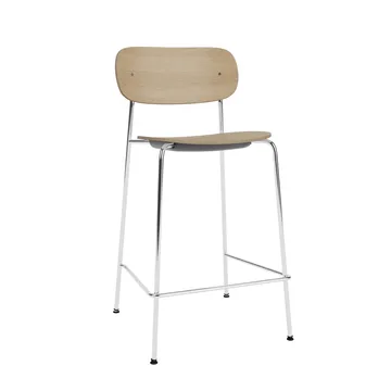 Co Bar Chair バースツール - Oak-chromed steel, 65 cm - Audo Copenhagen | オドー・コペンハーゲン