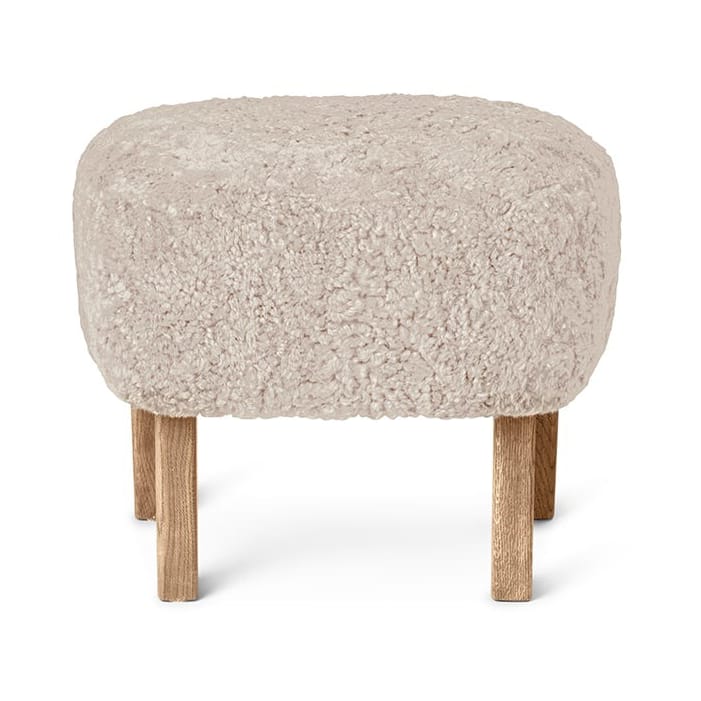 Ingeborg オットマン - Sheepskin moonlight, legs oak nature - Audo Copenhagen | オドー・コペンハーゲン