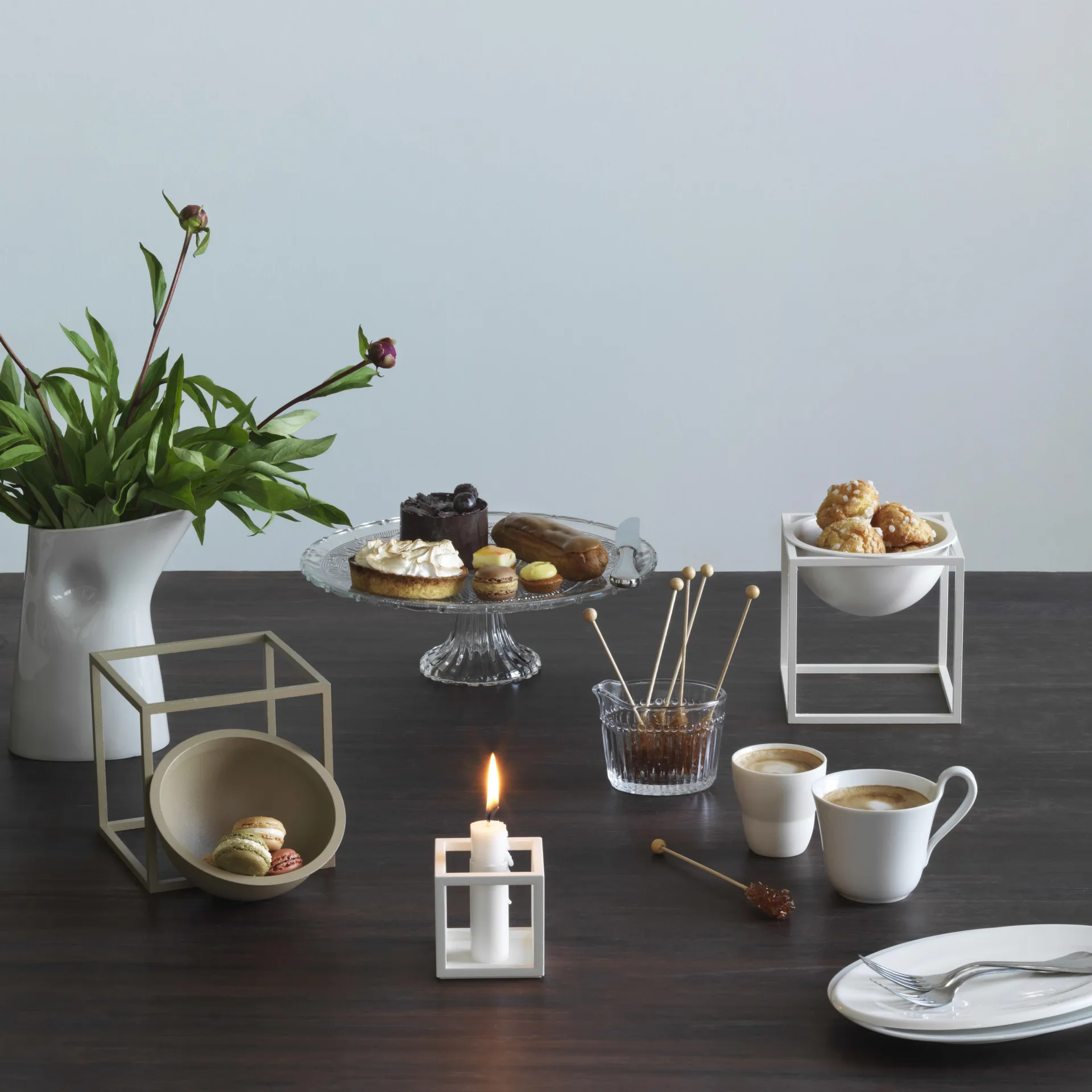 Kubus 1 キャンドル ホルダー, white Audo Copenhagen | オドー・コペンハーゲン