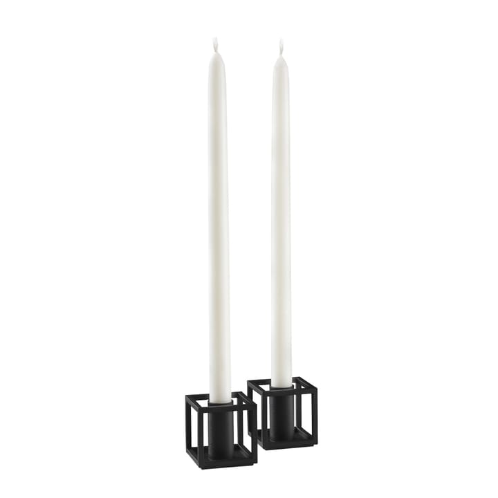 Kubus マイクロキャンドルホルダー 2パック, Black Audo Copenhagen | オドー・コペンハーゲン