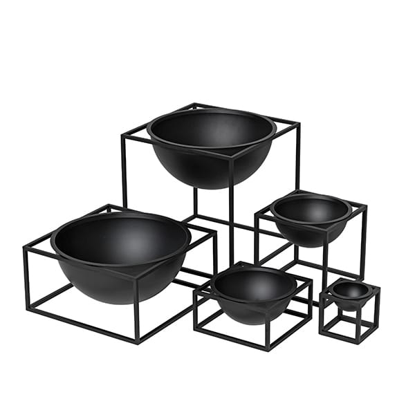 Kubus ボウル ラージ low, black Audo Copenhagen | オドー・コペンハーゲン
