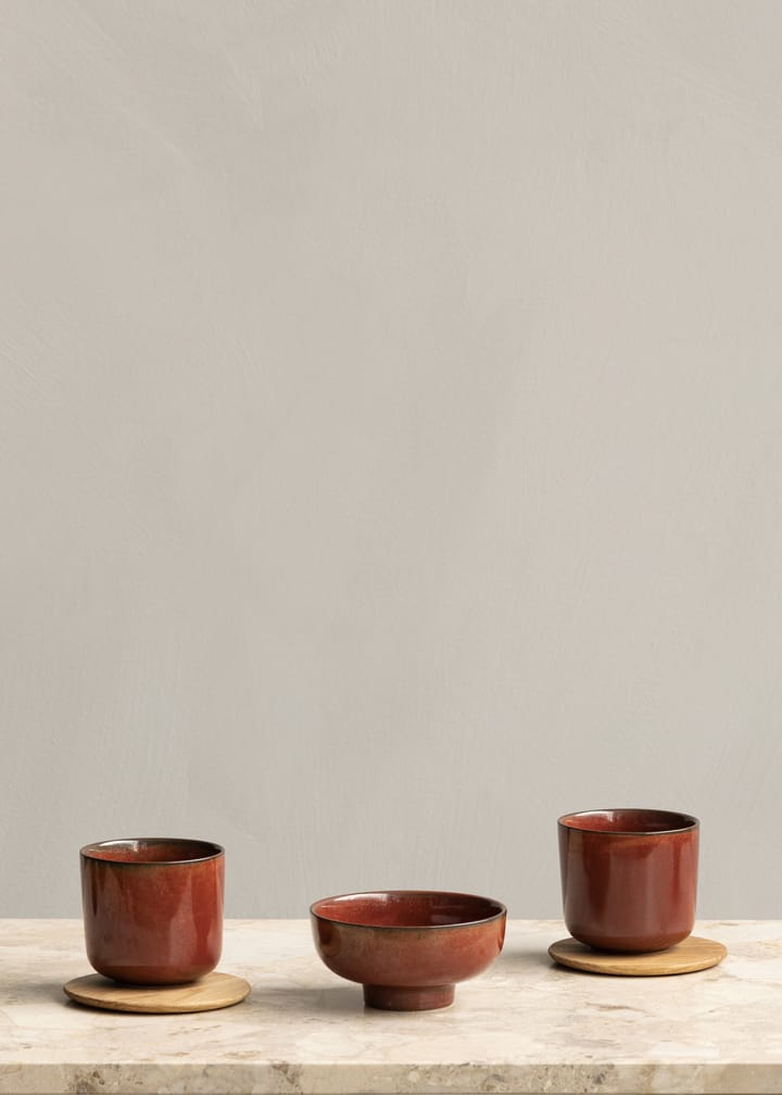 New Norm ボウル 脚付き Ø12 cm, Red glazed Audo Copenhagen | オドー・コペンハーゲン