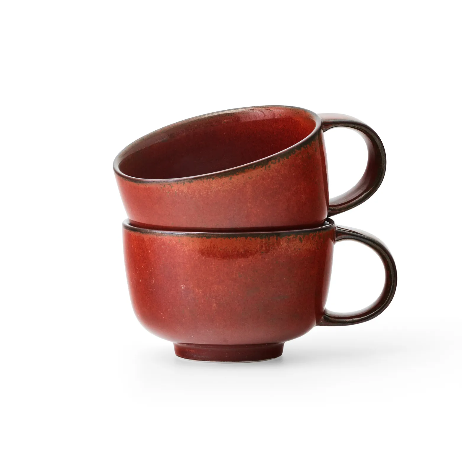 New Norm ハンドル付きカップ 25 cl 2個セット, Red glazed Audo Copenhagen | オドー・コペンハーゲン