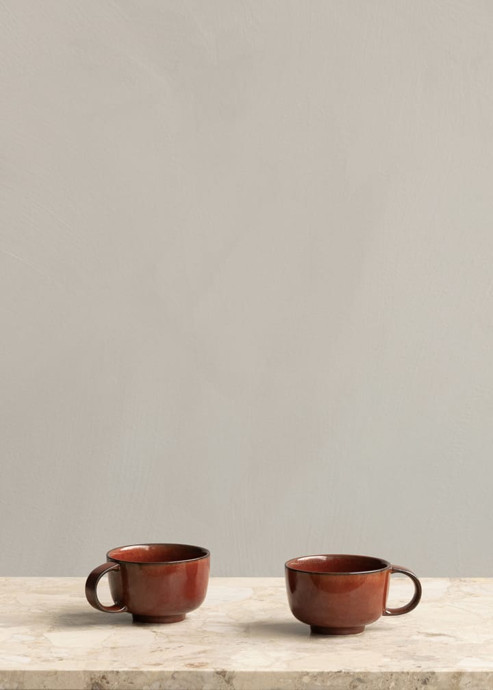 New Norm ハンドル付きカップ 25 cl 2個セット, Red glazed Audo Copenhagen | オドー・コペンハーゲン