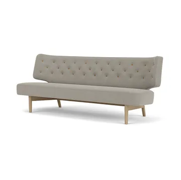 Radiohus ソファ フル張り RE-WOOL PC1T Global HR ボタン 4本脚ベース - Re-wool 218-natural oak, leather buttons, 2-seater - Audo Copenhagen | オドー・コペンハーゲン