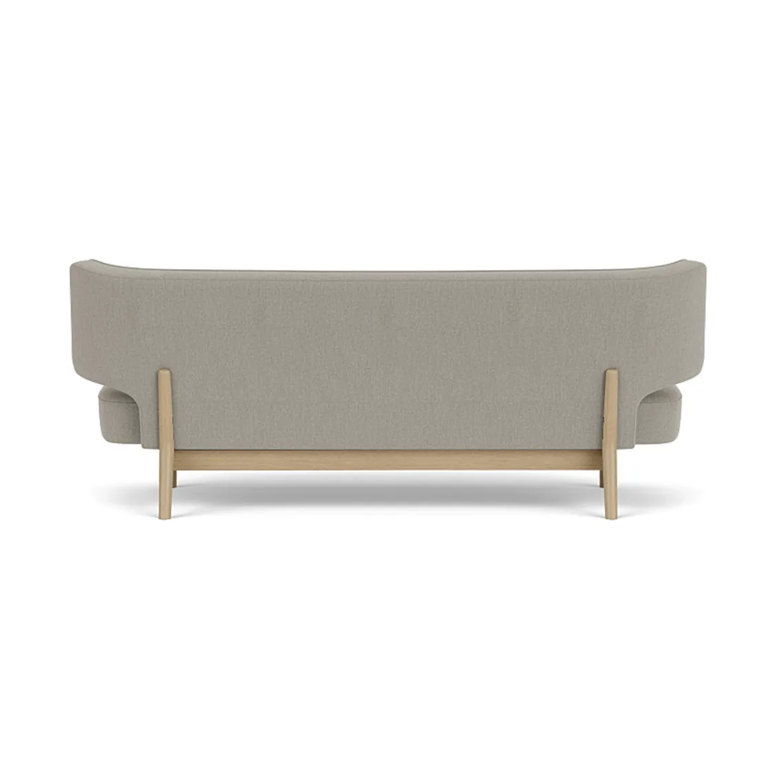 Radiohus ソファ フル張り RE-WOOL PC1T Global HR ボタン 4本脚ベース, Re-wool 218-natural oak, leather buttons, 2-seater Audo Copenhagen | オドー・コペンハーゲン