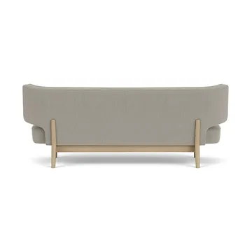 Radiohus ソファ フル張り RE-WOOL PC1T Global HR ボタン 4本脚ベース - Re-wool 218-natural oak, leather buttons, 2-seater - Audo Copenhagen | オドー・コペンハーゲン