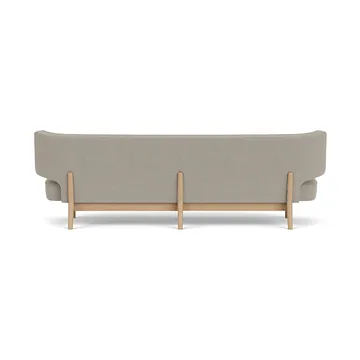 Radiohus ソファ フル張り RE-WOOL PC1T Global HR ボタン 4本脚ベース - Re-wool 218-natural oak, leather buttons, 3-seater - Audo Copenhagen | オドー・コペンハーゲン