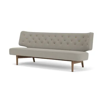Radiohus ソファ フル張り RE-WOOL PC1T Global HR ボタン 4本脚ベース - Re-wool 218-walnut, leather buttons, 2-seater - Audo Copenhagen | オドー・コペンハーゲン