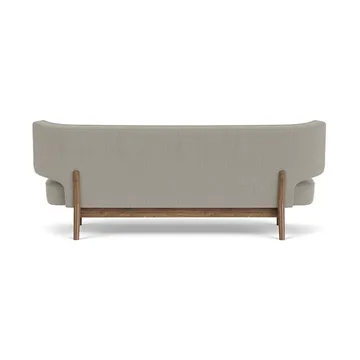 Radiohus ソファ フル張り RE-WOOL PC1T Global HR ボタン 4本脚ベース - Re-wool 218-walnut, leather buttons, 2-seater - Audo Copenhagen | オドー・コペンハーゲン
