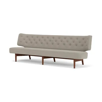 Radiohus ソファ フル張り RE-WOOL PC1T Global HR ボタン 4本脚ベース - Re-wool 218-walnut, leather buttons, 3-seater - Audo Copenhagen | オドー・コペンハーゲン