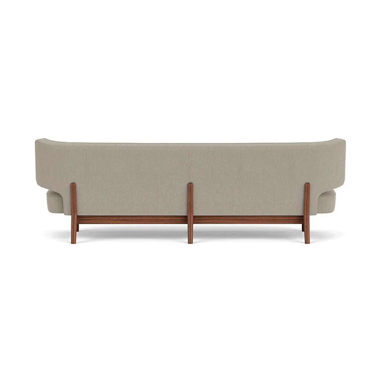 Radiohus ソファ フル張り RE-WOOL PC1T Global HR ボタン 4本脚ベース, Re-wool 218-walnut, leather buttons, 3-seater Audo Copenhagen | オドー・コペンハーゲン