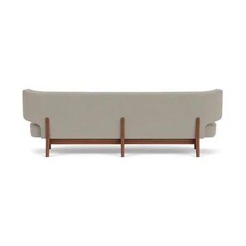 Radiohus ソファ フル張り RE-WOOL PC1T Global HR ボタン 4本脚ベース - Re-wool 218-walnut, leather buttons, 3-seater - Audo Copenhagen | オドー・コペンハーゲン