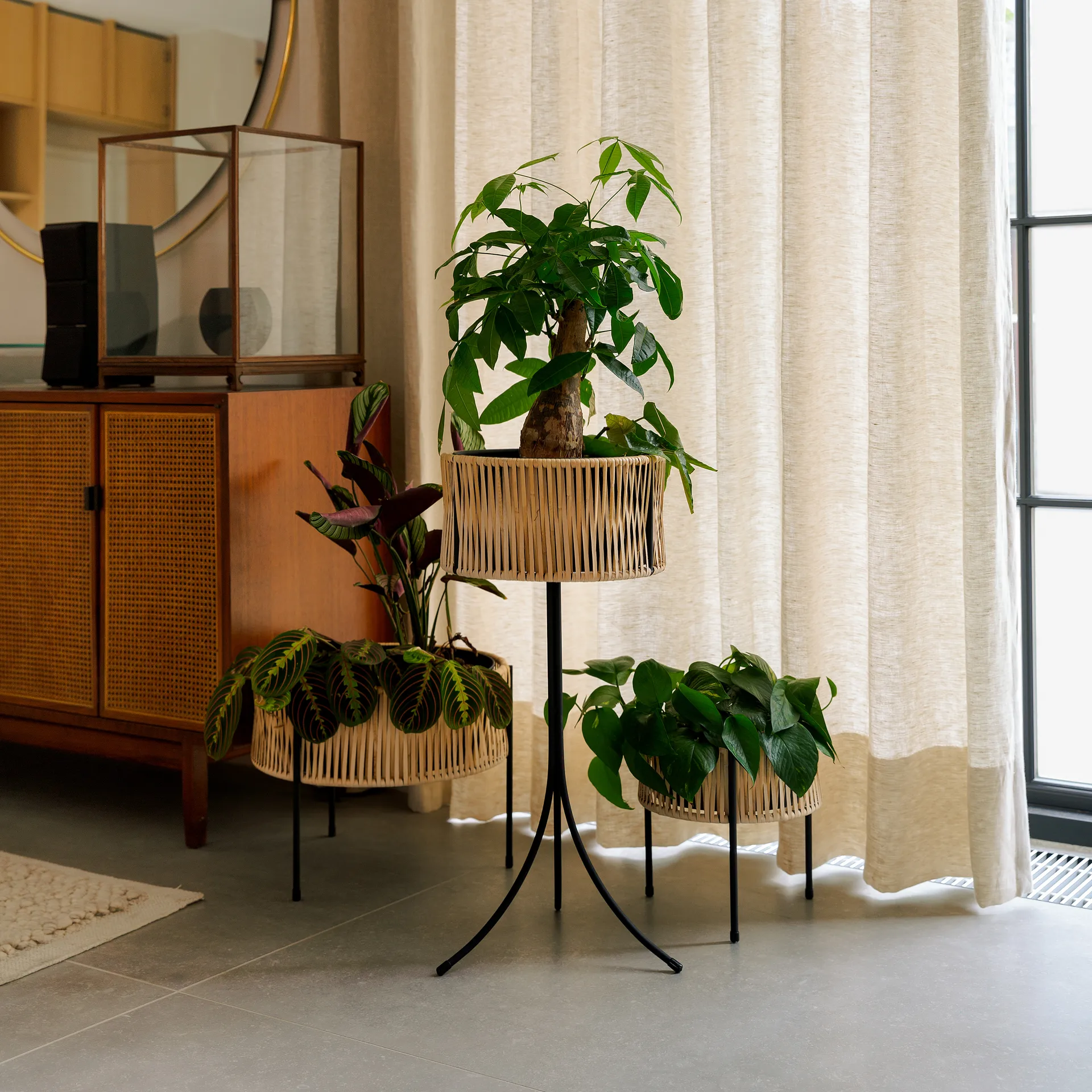 Umanoff planter フラワー ボックス ラタン-スチール, 32.5 cm Audo Copenhagen | オドー・コペンハーゲン